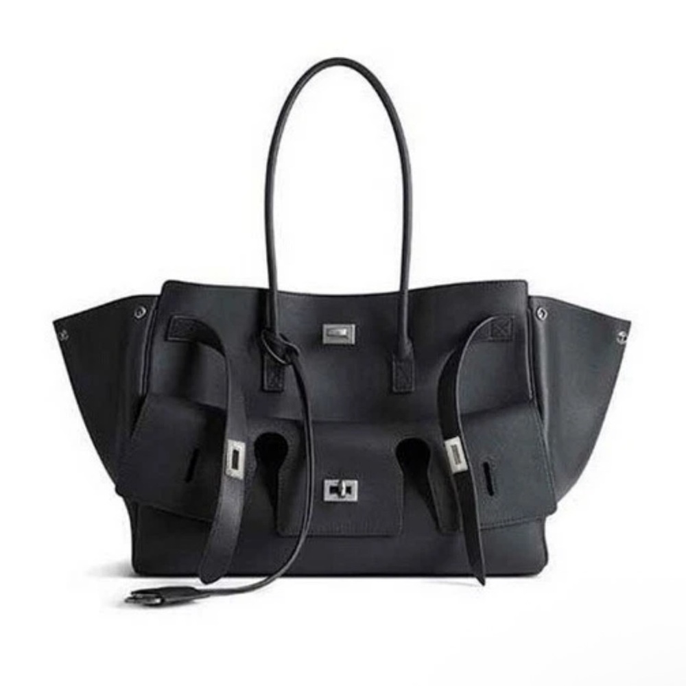 NWT Elegant Rodeo 2way large Black Tote Bag